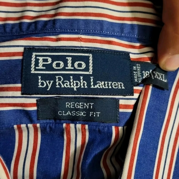 Polo Ralph Lauren Regent Fit Stripe Shirt XXL 18" Neck Button Down - Picture 3 of 7
